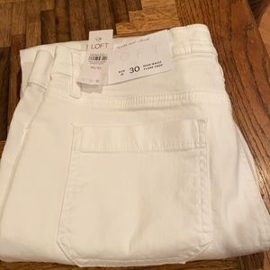 Brand New White Flare Crop Jeans
